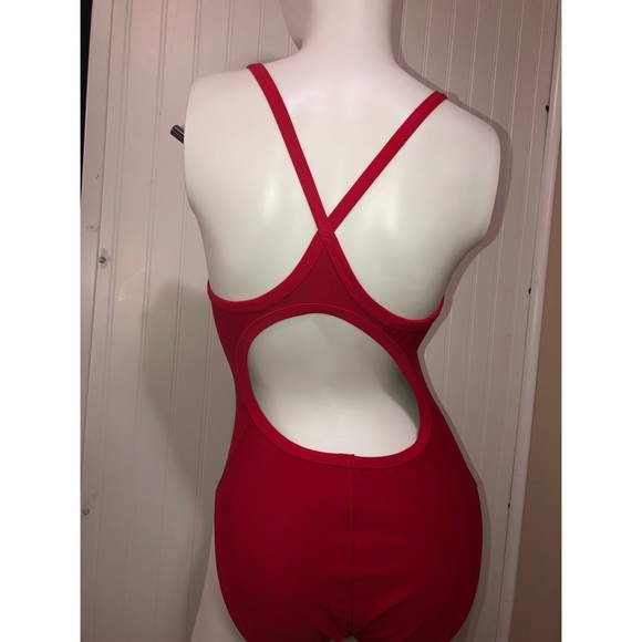 Red LifeGuard One Piece Bathing Suit Halloween Costume Wendy Peffercorn Costume - Picture 5 of 5